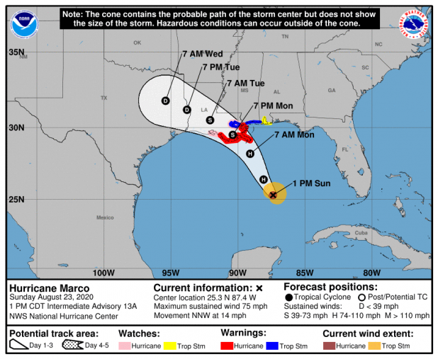 UPDATED 1:15 P.M.: Hurricane, storm surge warning for Morgan City; 4 ...