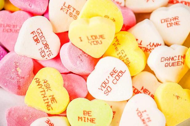 Candy Tangy Conversation Hearts - Half Nuts